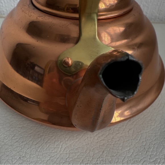 Vintage Portugal Copral Midcentury Copper Tea Kettle - Picture 11 of 13